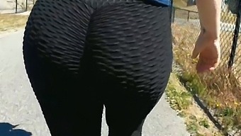 Sexy Milf Shows Off Her Big, Curvy Booty In Public