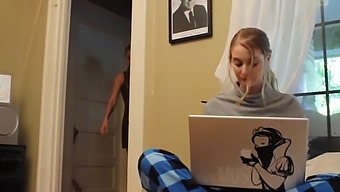 Sexy Stepsisters Indulge In Steamy Lesbian Action At Home