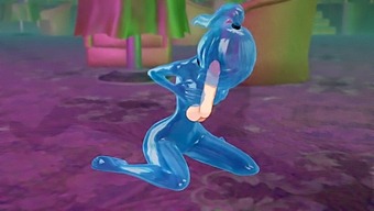 Slippery Woman In A Seductive 3d Gaming Experience