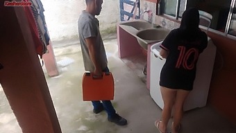 A Brazilian Housewife Offers Her Buttocks To A Repairman While Her Husband Is Away, Engaging In Rough And Amateur Sexual Acts