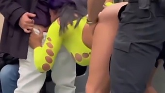 Luna Bella'S Explosive Ejaculation On New York City Subway