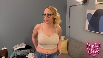 Beautiful Girl With Glasses Gets It From Her Stepmother In College Dorm.